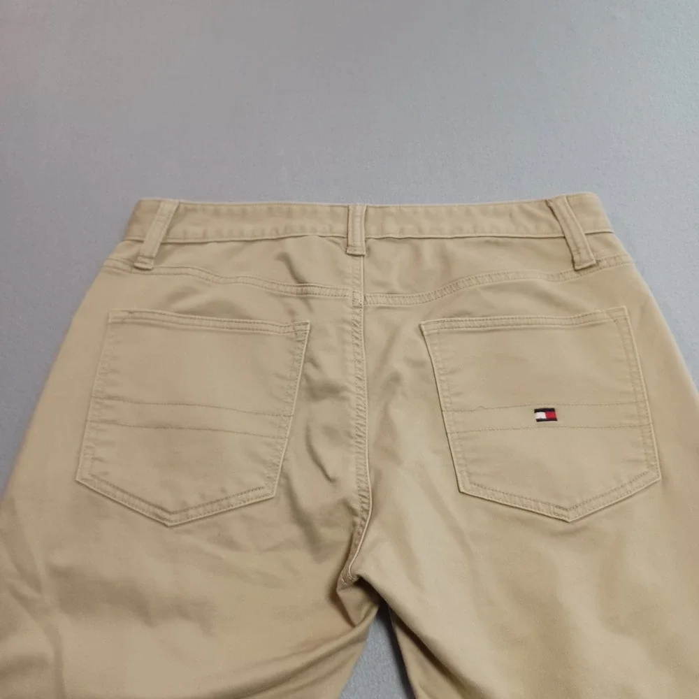 Tommy Hilfiger Mens Slim Fit Chino Pants Tan Khaki Stretch Cotton 30x32